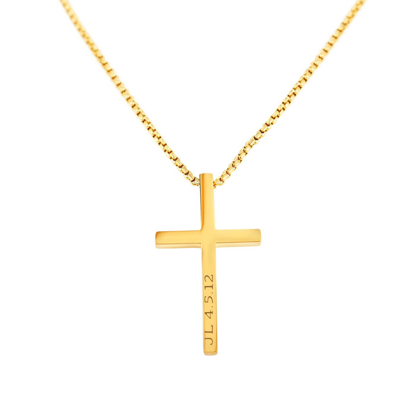 1 Men's Holy Cross ( 41mm x 24mm x 4.5mm thick) On a 18K Vermeil Corn Chain Necklace (23")