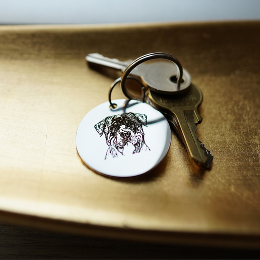 Personalized 35mm AI Designed PET face Keychain/Ornament (Stainless Steel)