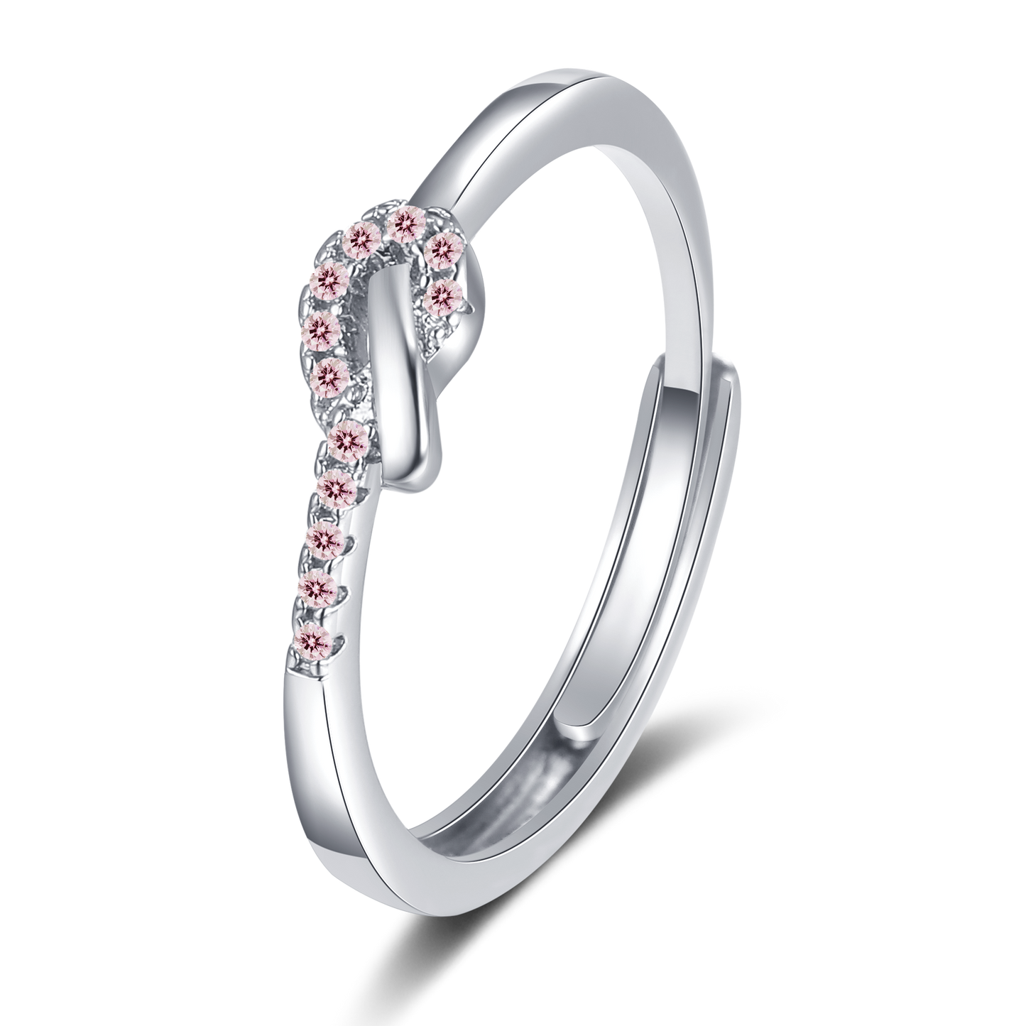 To My Daughter Pink Love Knot Ring