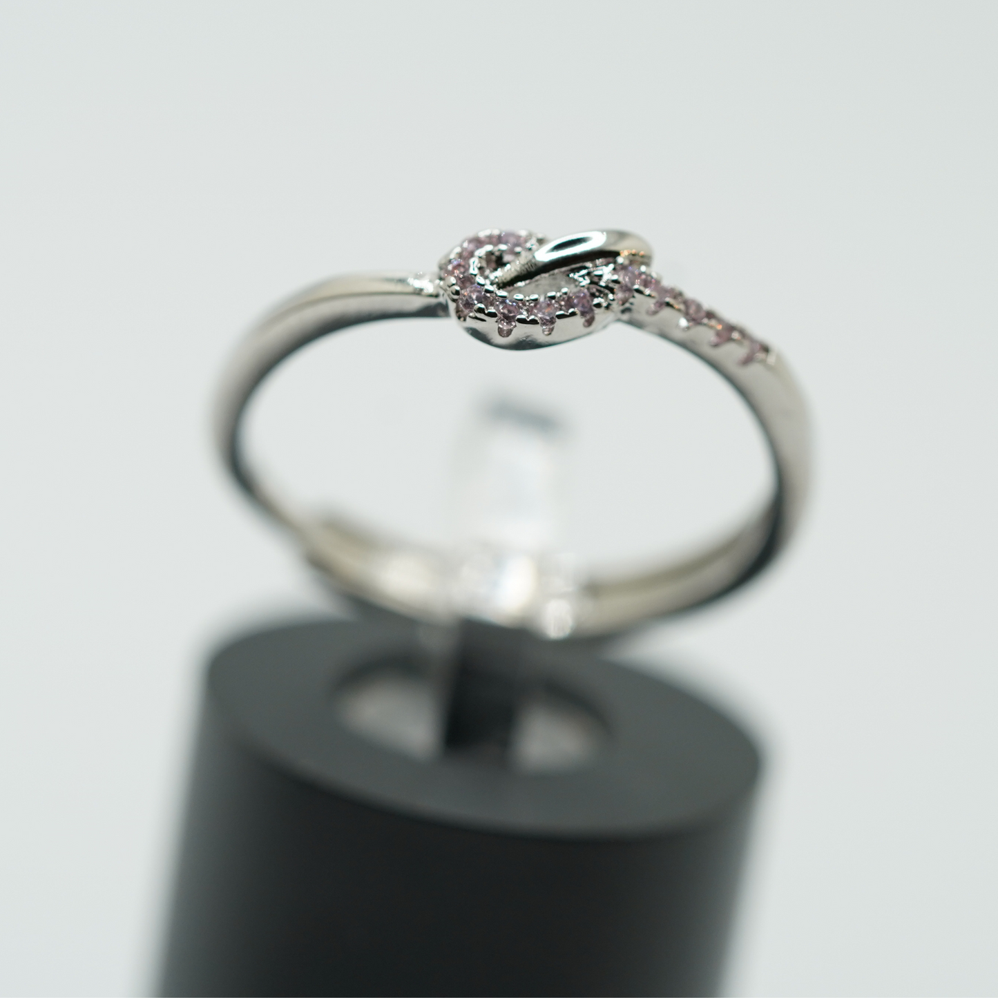 To My Daughter Pink Love Knot Ring