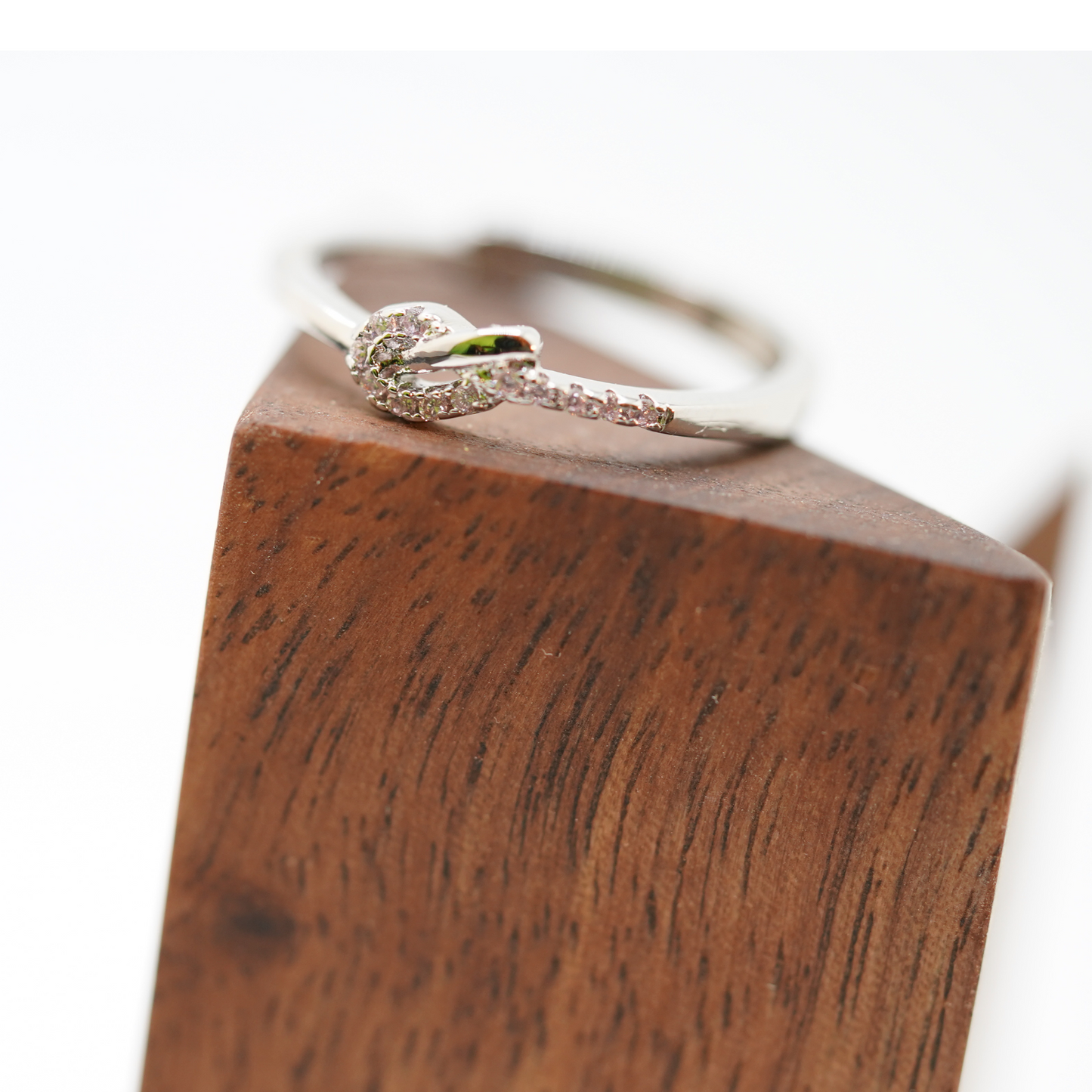 To My Daughter Pink Love Knot Ring