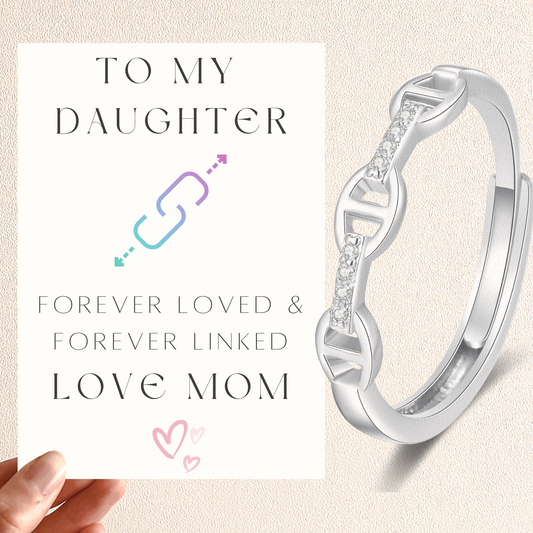 To My Daughter Love Chain Ring