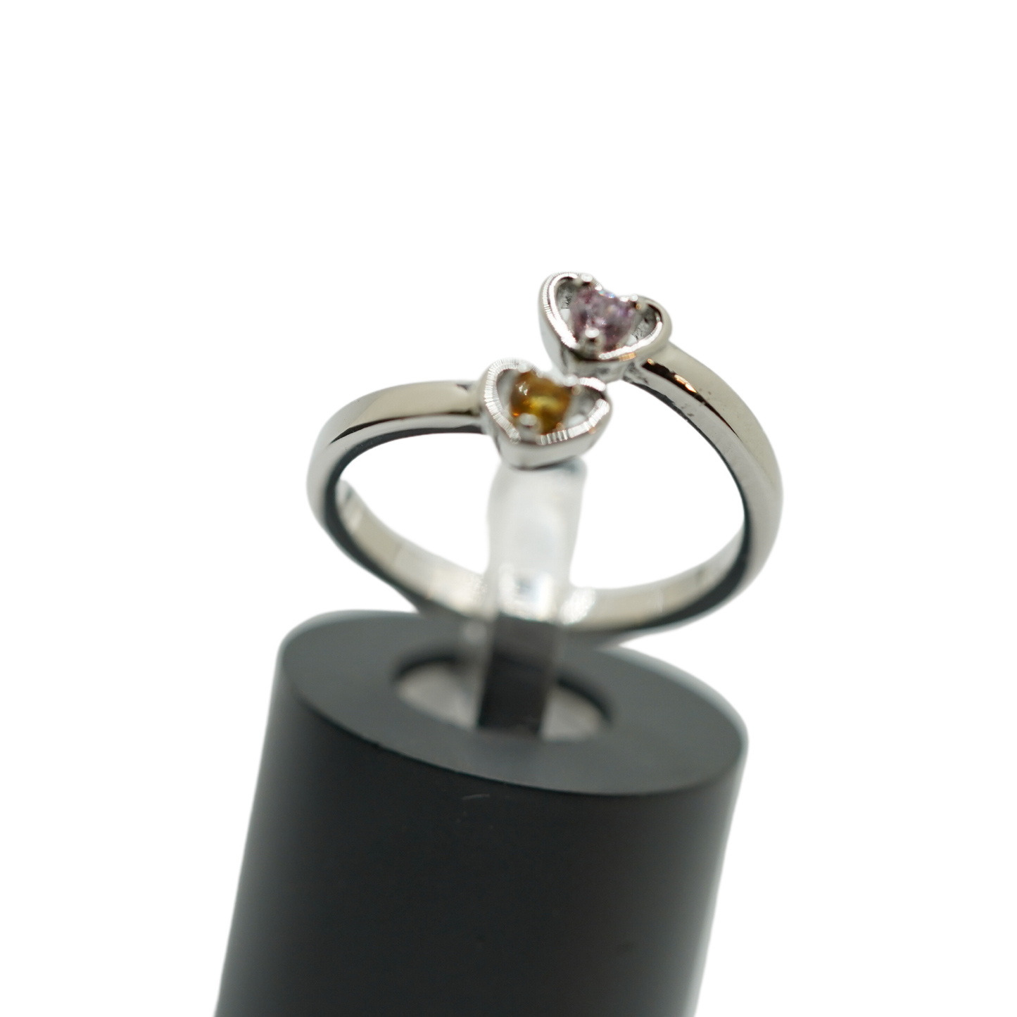 To My Daughter Double Coloured Heart Ring