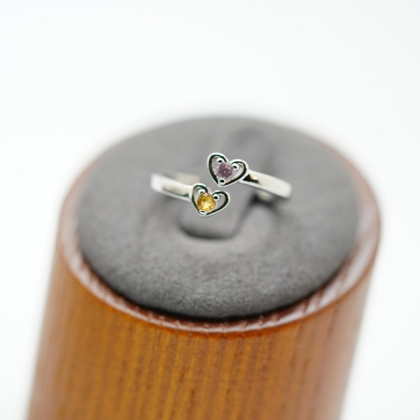 To My Daughter Double Coloured Heart Ring