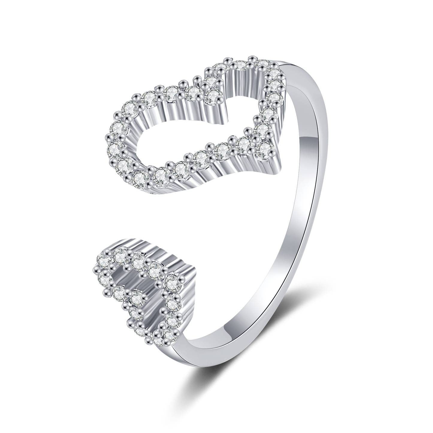 To My Daughter Double Heart Ring