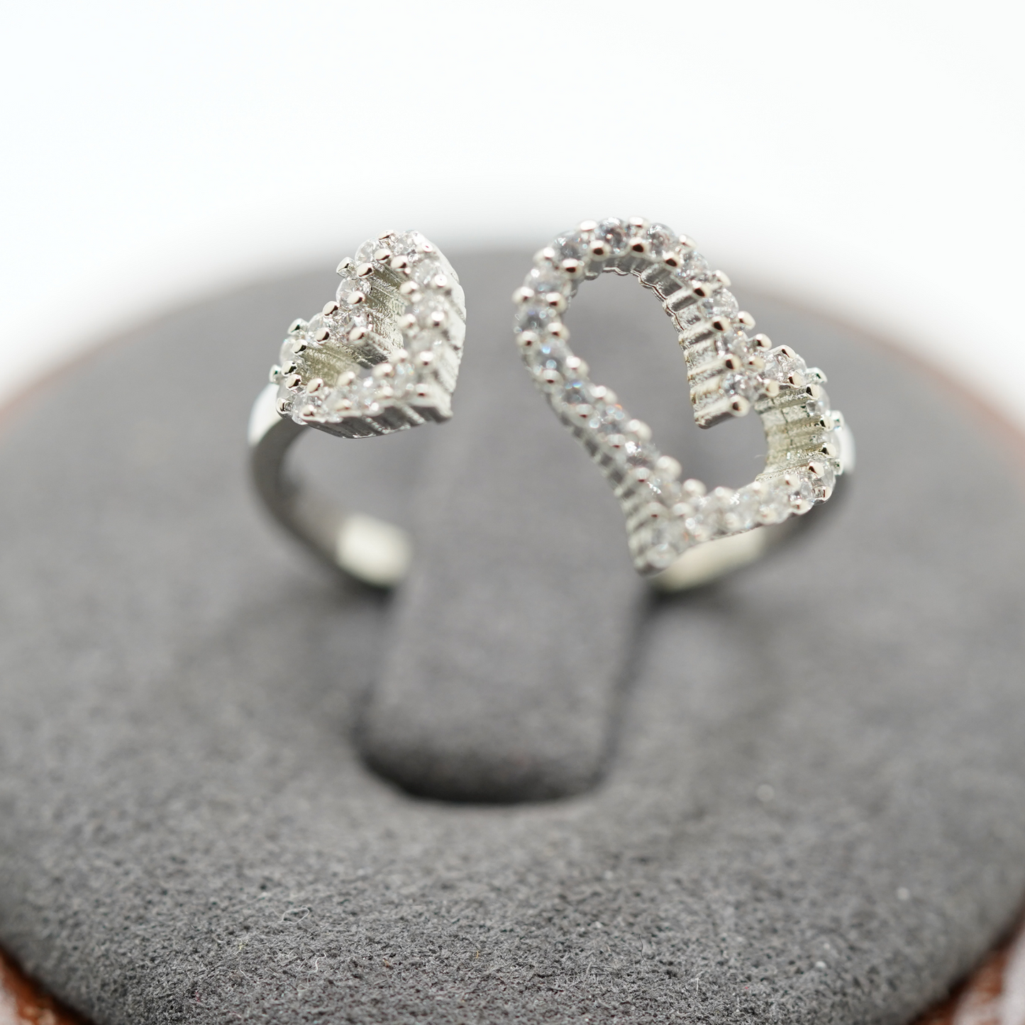 To My Daughter Double Heart Ring