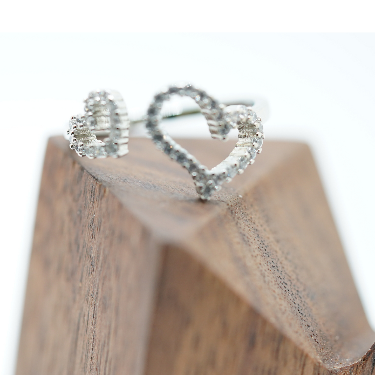 To My Daughter Double Heart Ring