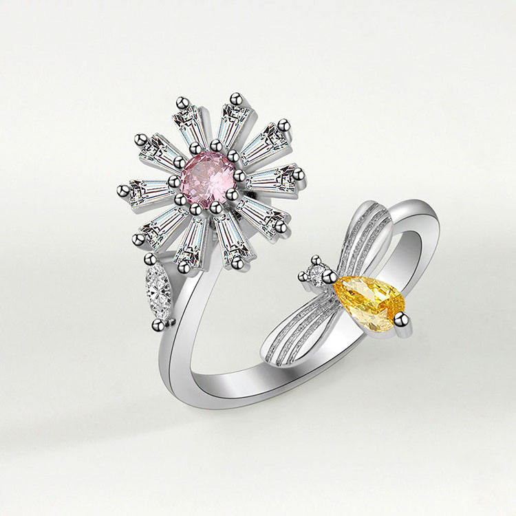 To My Daughter Yellow Bee Bum Fidget Spinner Ring