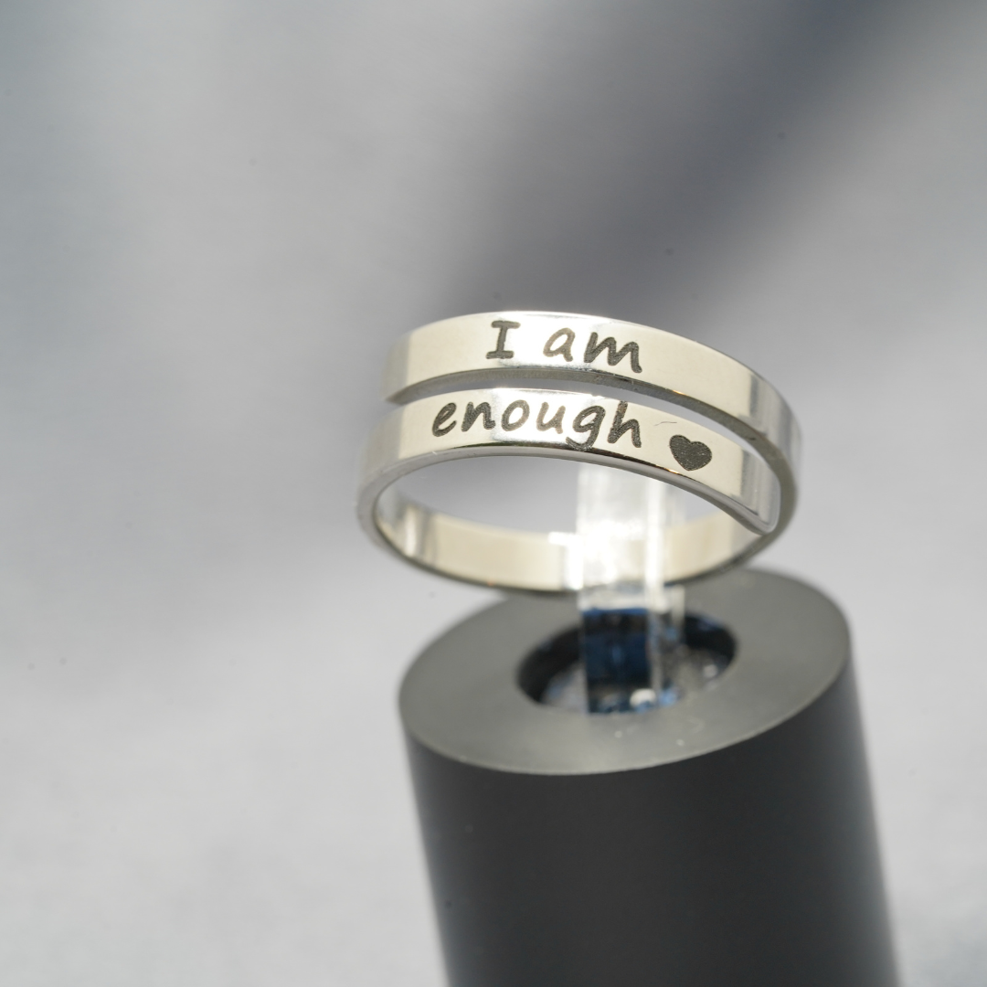 I Am Enough Ring | Upload Custom Photo