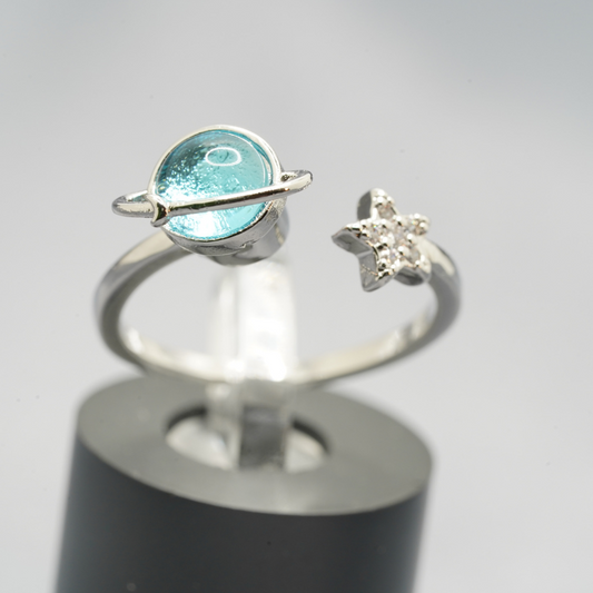 Blue Star Ring | Upload Custom Photo