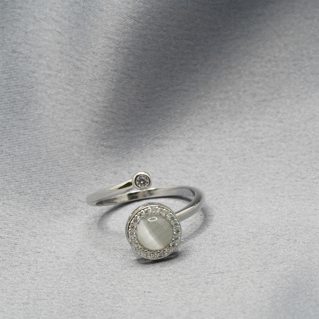 To My Daughter Spinner Fidget Pearl Eye Ring