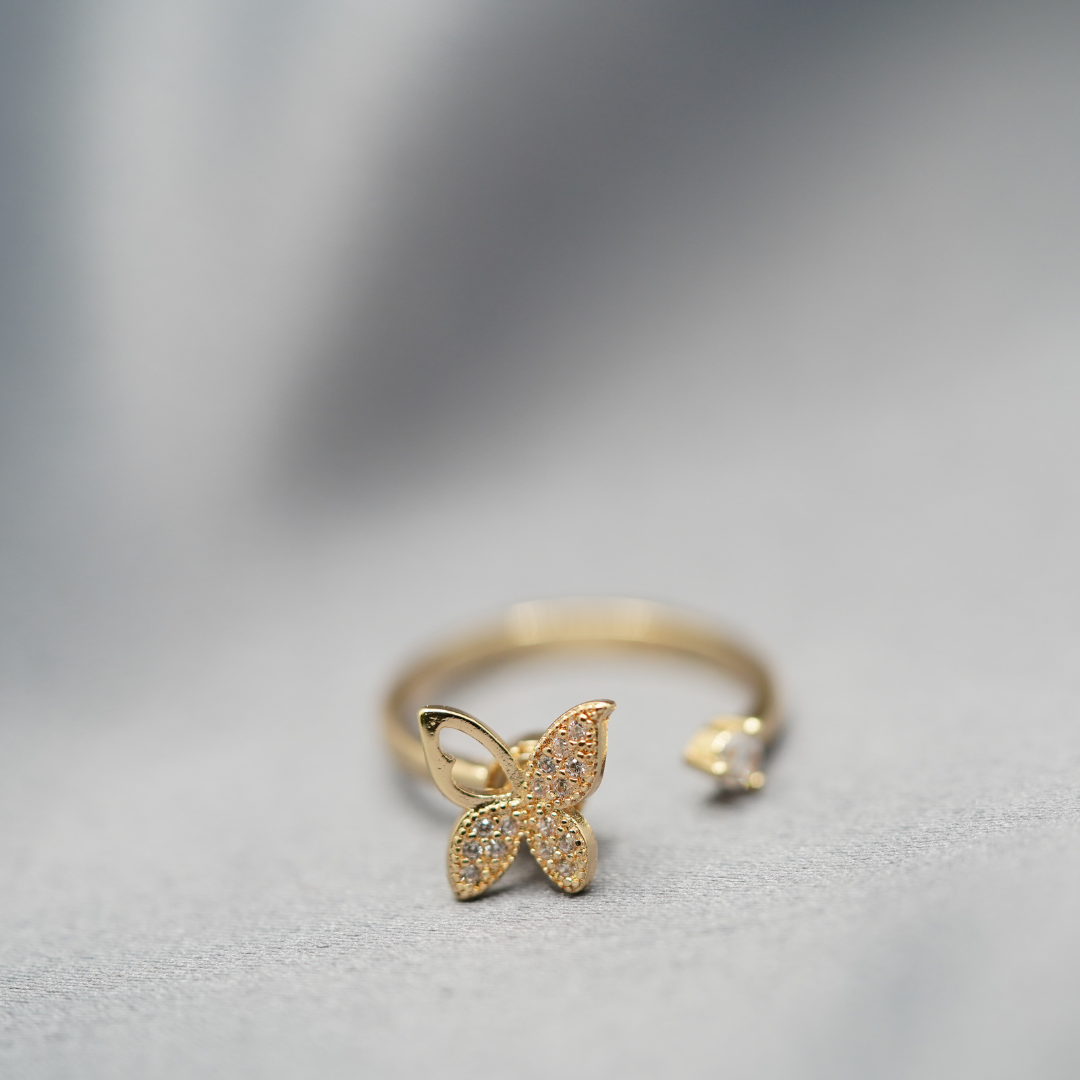 Missing Wing Butterfly Ring