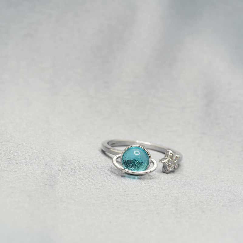Blue Star Ring | Upload Custom Photo