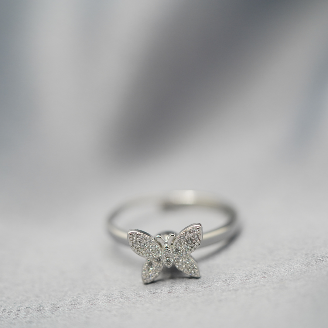 To My Daughter Full Butterfly Fidget Spinner Ring