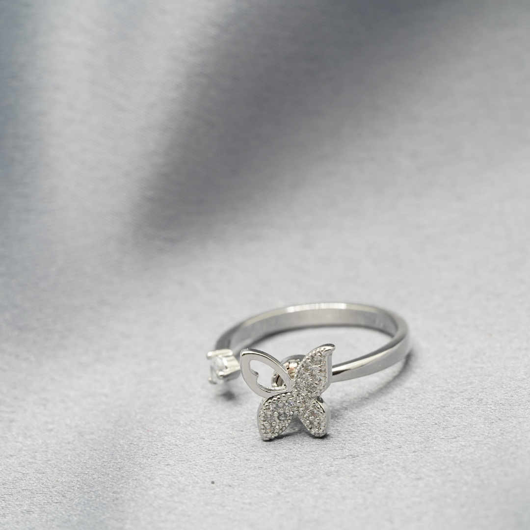 Missing Wing Butterfly Ring | Upload Custom Photo