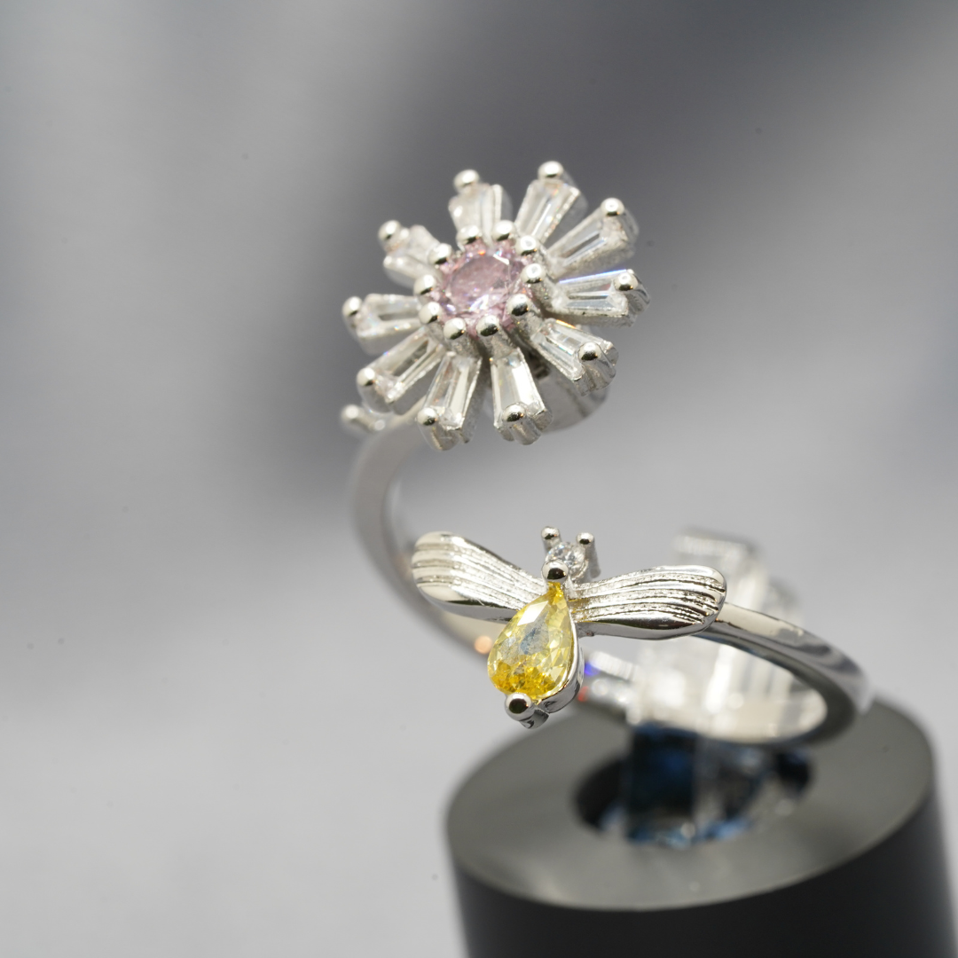 To My Daughter Yellow Bee Bum Fidget Spinner Ring