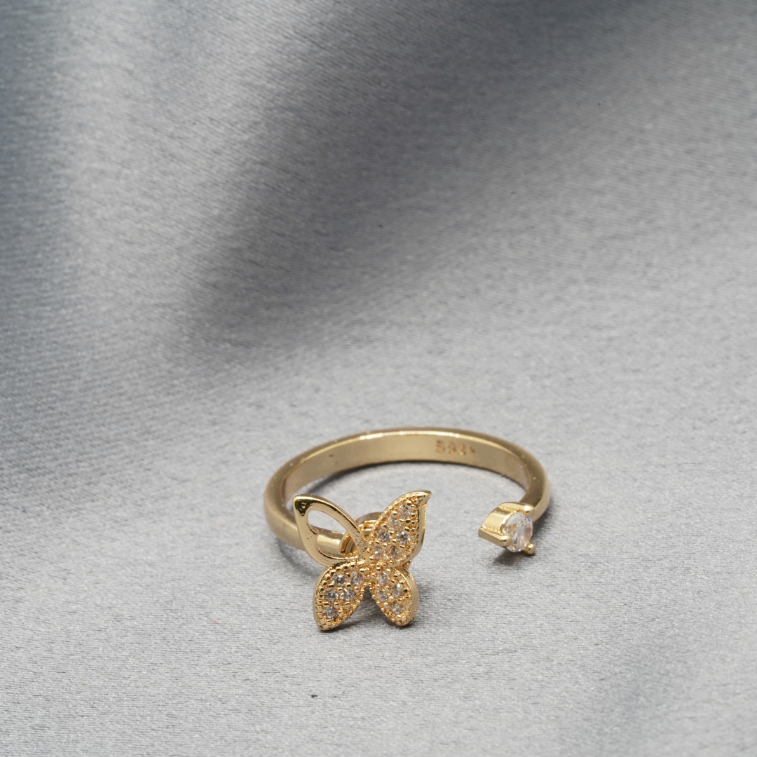 Missing Wing Butterfly Ring