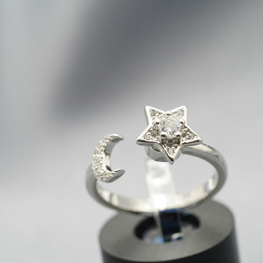 Star Moon Ring | Upload Custom Photo
