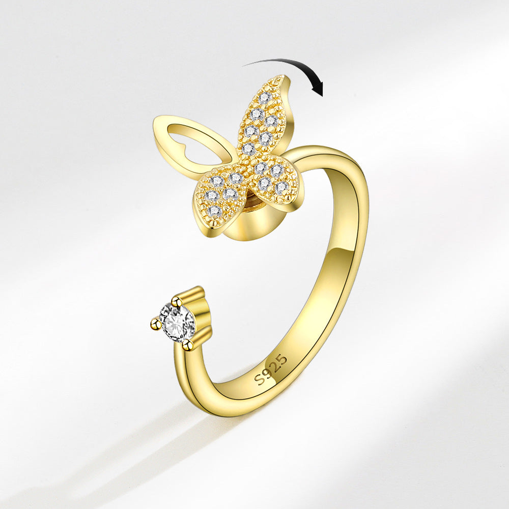 Missing Wing Butterfly Ring