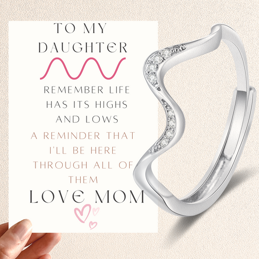 To My Daughter Journey Wave Love Ring