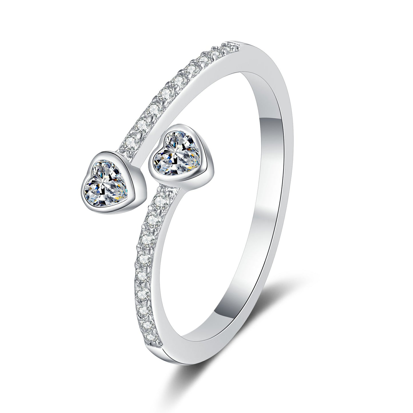 To My Daughter Twin Heart Love Ring