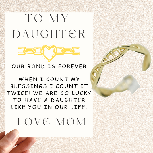 To My Daughter Bond Ring