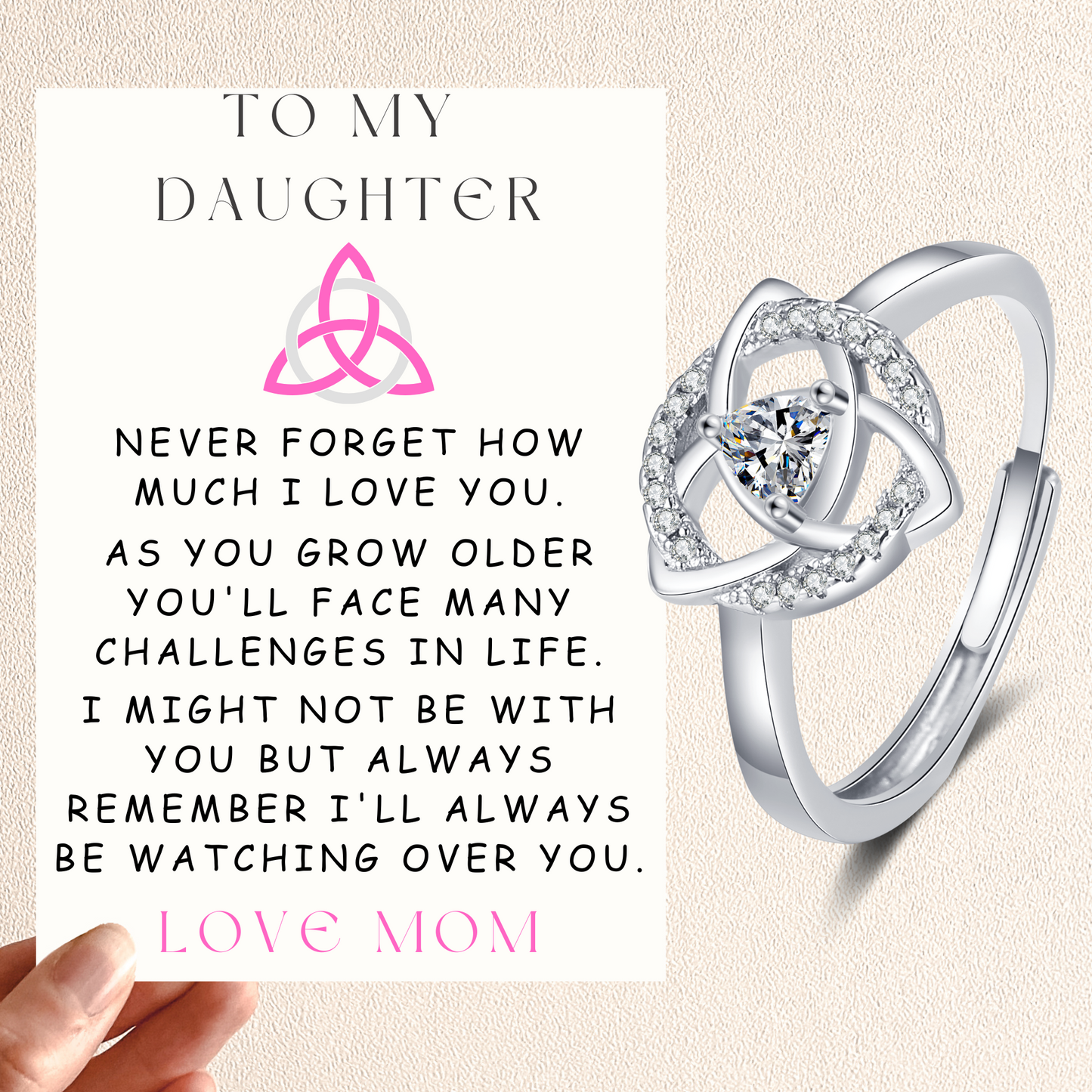To My Daughter Eternal Love Ring