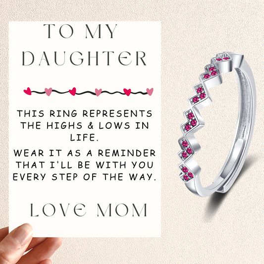To My Daughter Hearts On Fire Love Ring