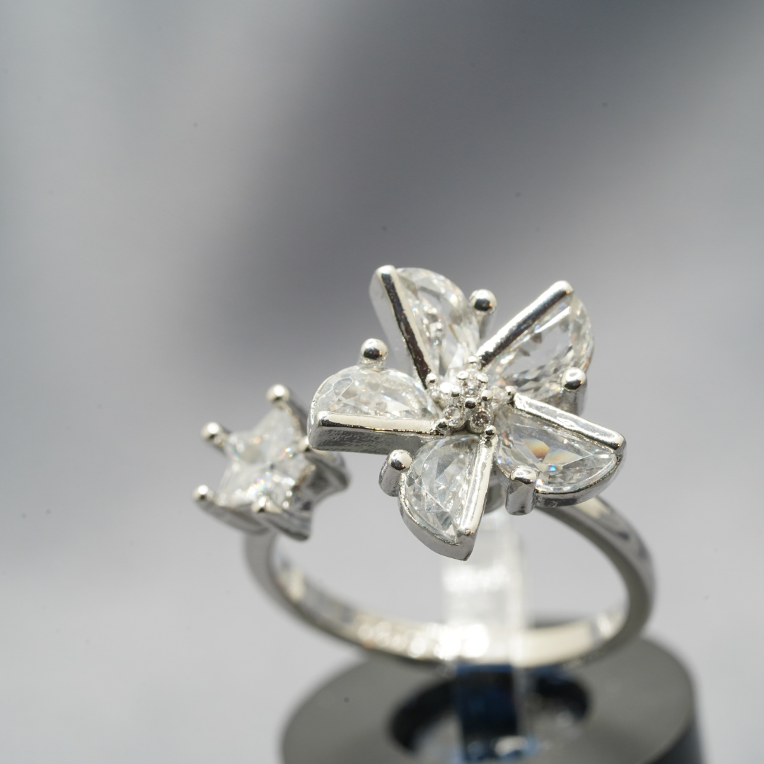 5 Crystal Small Star Ring | Upload Custom Photo