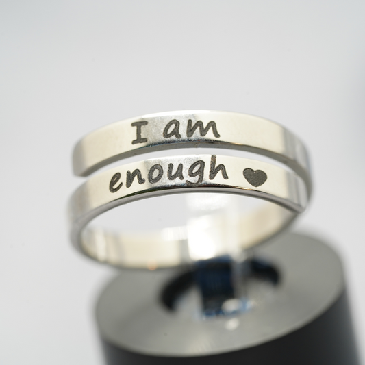 I Am Enough Ring | Upload Custom Photo