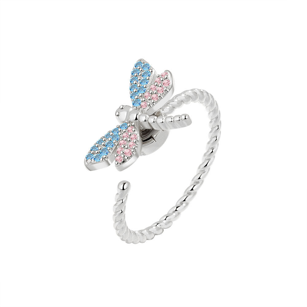 To My Daughter Fidget Spinner Butterfly Ring